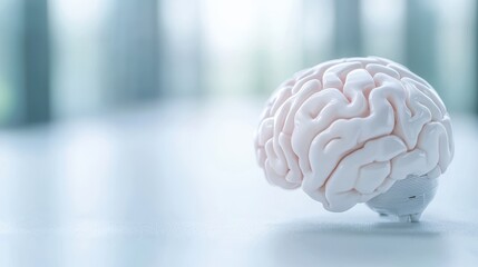 A soft-focus image of a human brain on a smooth surface, suggesting themes of intelligence, neuroscience, and cognitive function.