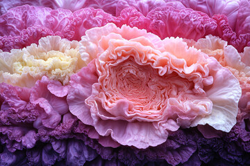 Obraz premium Delicate Pastel Cabbage Flower Arrangement Displays Vibrant Hues