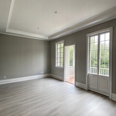 Fototapeta premium empty room with windows