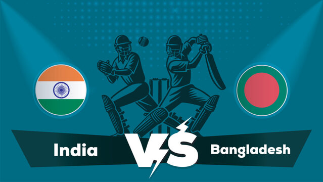 ind vs pakIndia VS Bangladesh Match , Bangladesh Vs India cricket match , Cricket match concept with creative illustration.eps
