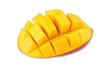 slice of mango isolated