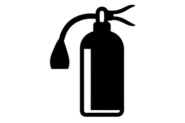 Fire extinguisher icon isolated vector silhouette illustration on white background