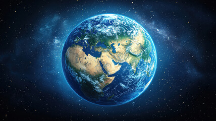 Naklejka premium Earth from Space: A Stunning View of Our Planet