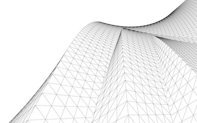 Architectural drawing. Futuristic background