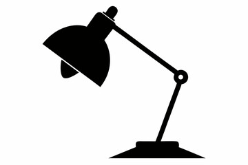 silhouette of floor lamp vector illustration. Classic desk table lamp vector illustration silhouette

