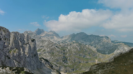 Aerial Durmitor mountain landscape