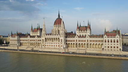 Fototapeta premium Budapest city and Danube river