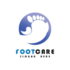 Foot care logo design simple concept Premium Vector