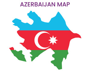 High detailed map of Azerbaijan. Outline map of Azerbaijan. Europe