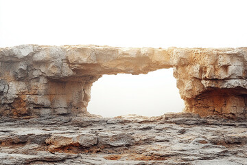 A Natural Rock Archway Formation In A Desert Landscape