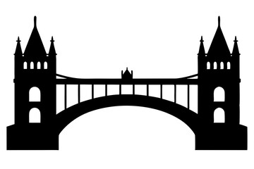 Fototapeta premium London bridge isolated vector silhouette illustration