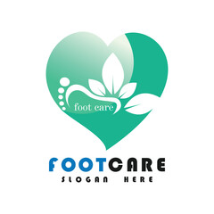 Foot care logo design simple concept Premium Vector