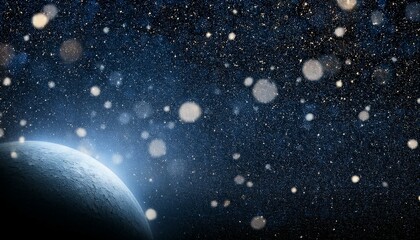 Obraz premium スタイリッシュな空間、幻想的な雰囲気、吹雪のアクセント、イラスト、グラフィック、文字なしの背景画像 Generated by AI 