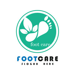Fototapeta premium Foot care logo design simple concept Premium Vector