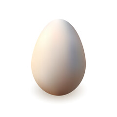 Chicken egg, realistic 3d . Vector illustration on white background