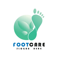 Foot care logo design simple concept Premium Vector