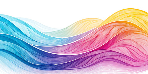 Obraz premium A Dynamic Abstract Vibrant Color Wave Isolated on a Clean Background