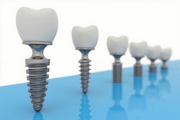 Premium Dental Implants Display: Ideal for Dental Clinics, Advertising, and Educational Purposes - Showcasing Durability and Precision