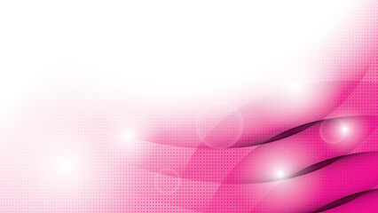 Abstract  white and pink color, modern design stripes background with geometric round shape and dot pattern. Vector illustration.