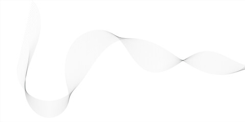 Abstract glowing wave lines on dark blue background Vector wave lines smooth flowing dynamic isolated on white background