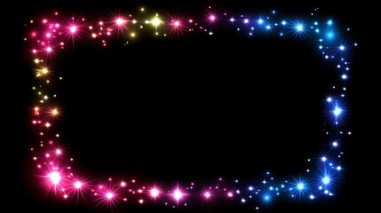 Obraz premium Colorful Sparkling Star Frame Design