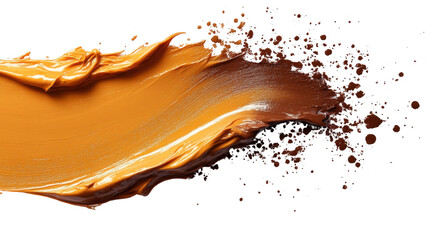 chocolate splash isolated on white background