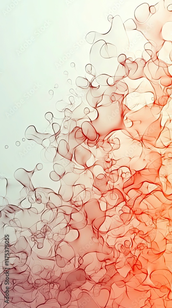 Poster Exploration of Cellular Forms in Delicate Pastel Hues on a Soft Gradient Backdrop