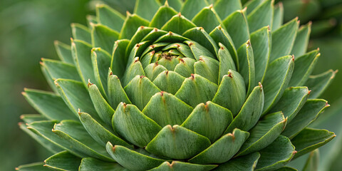 Fototapeta premium A Close-Up of a Growing Ripe Artichoke for Agricultural Use
