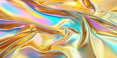 smooth gold Holographic foil print background 
