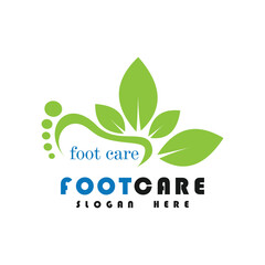 Foot care logo design simple concept Premium Vector