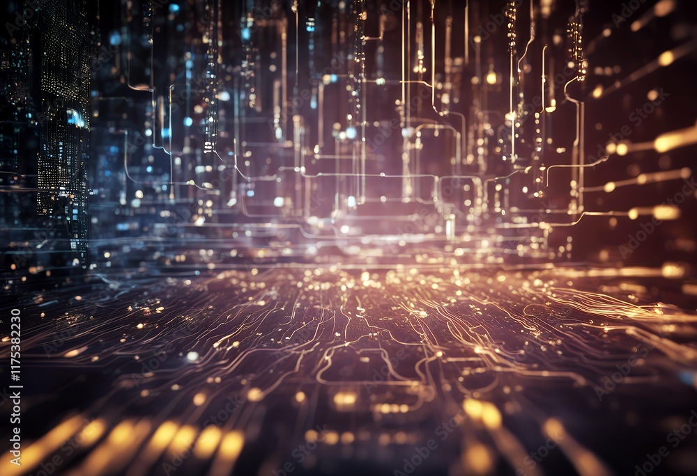 Poster background network digital technology transformation data digital abst big connection internet