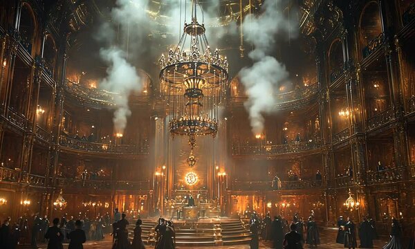 Opulent Grand Ballroom Masquerade: A Royal Celebration in a Gilded Palace
