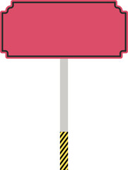 Obraz premium Illustration of a traffic signs with yellow and black stripes caution sign.Empty sign board for your design. 