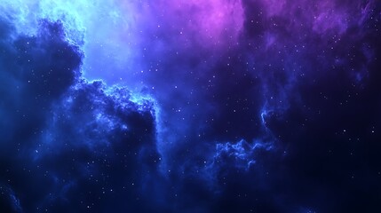 Naklejka premium Vibrant nebula clouds illuminated with star clusters in the deep expanse of space