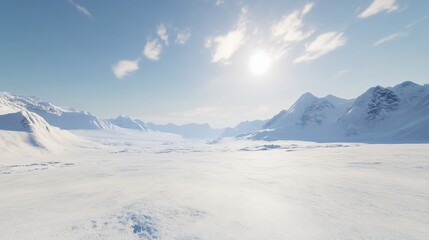 Obraz premium Serene Arctic Landscape: A Breathtaking Winter Wonderland