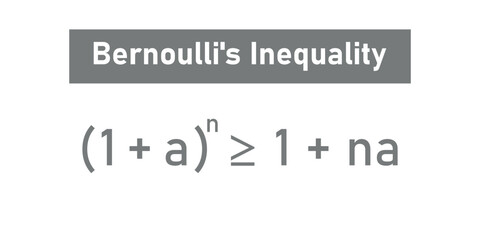 Bernoulli's inequality formula in mathematics.