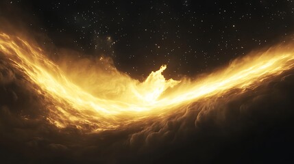 Majestic glowing nebula in deep space with countless stars illuminating the vast galaxy