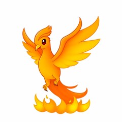 Fototapeta premium Majestic Phoenix Rising from Flames 