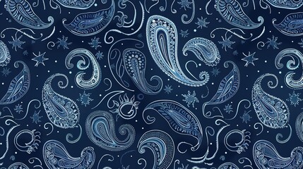 Fototapeta premium paisley seamless pattern wallpaper