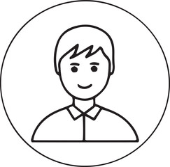 Man smile shape icon vector illustration