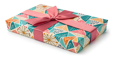 Gift Box with a Bow Isolated on White Background for Thoughtful Presentations