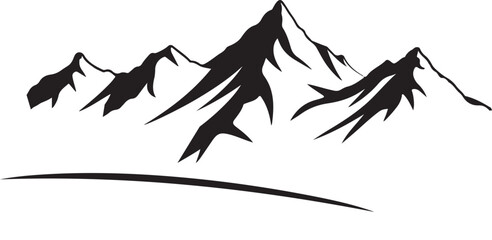 Black Mountain vector design on white background