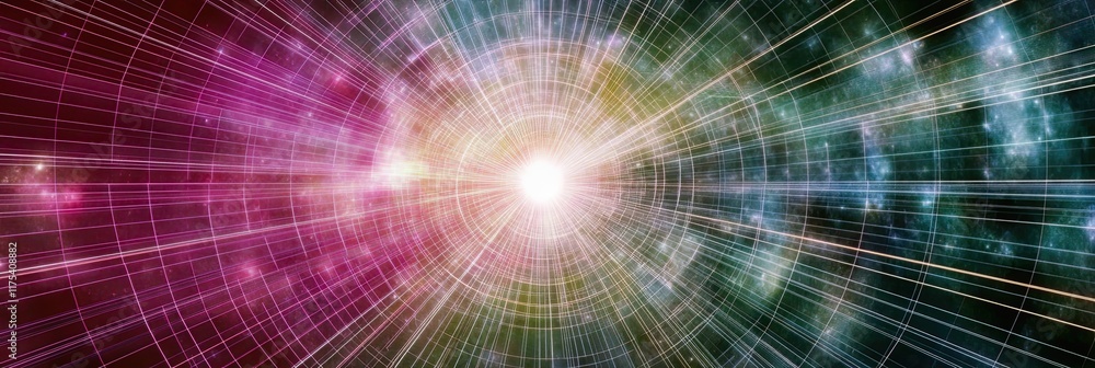 Poster Exploring the Interconnection of Science and Nonduality Through Vibrant Cosmic Realms