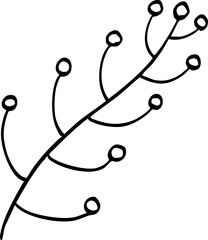 hand drawn cute cartoon plant element illustration.