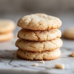 there are a stack of cookies that are on a table