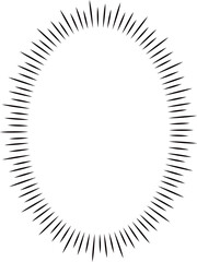 ウニフラッシュの吹き出し　白黒　manga flash speech bubble.