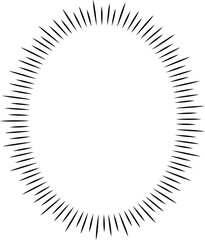 ウニフラッシュの吹き出し　白黒　manga flash speech bubble.