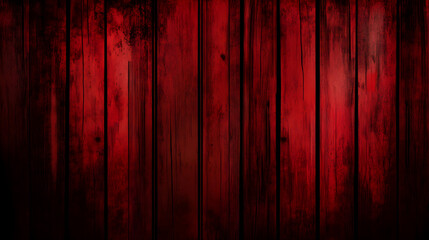 Background of vertical wooden texture painted with red paint.