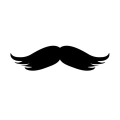 Moustache silhouette cartoon vector