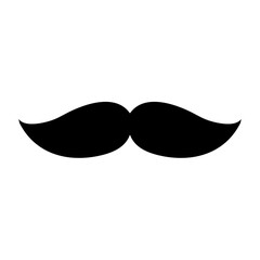 Moustache silhouette cartoon vector